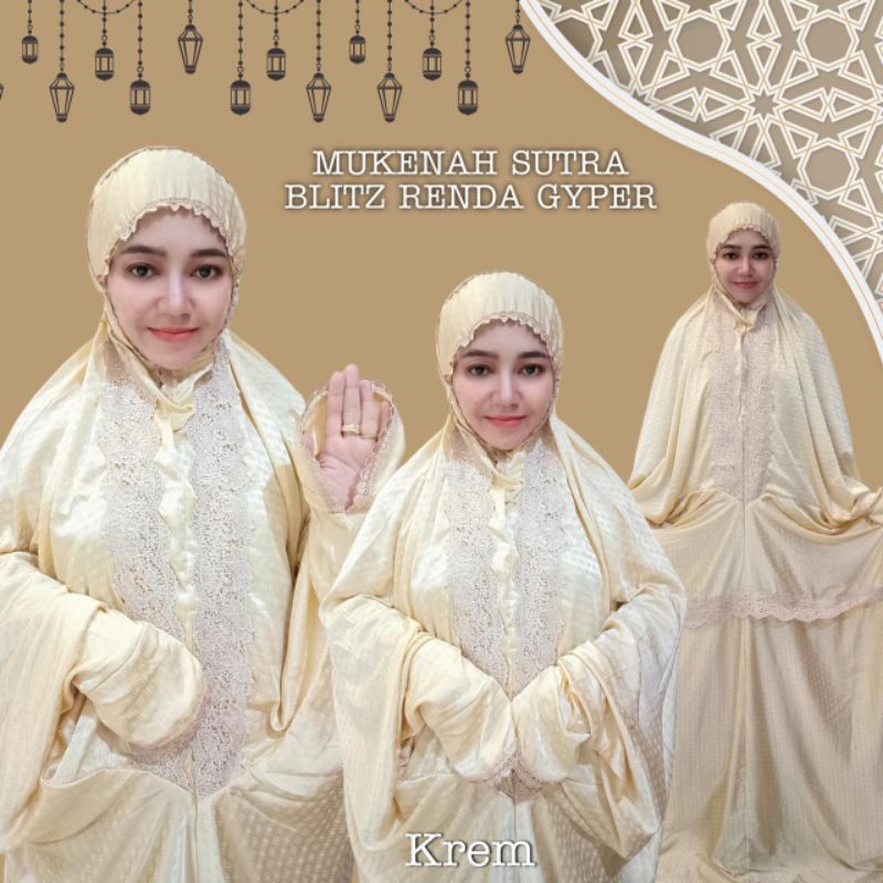 MUKENA TERUSAN SUTRA BLITZ RENDA GYPER
