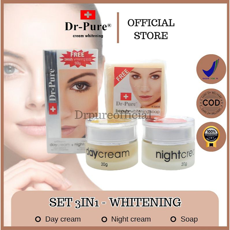DR PURE SET 3IN1 WHITENING BPOM TERBARU PAKET KRIM DR PURE DRPURE ORIGINAL