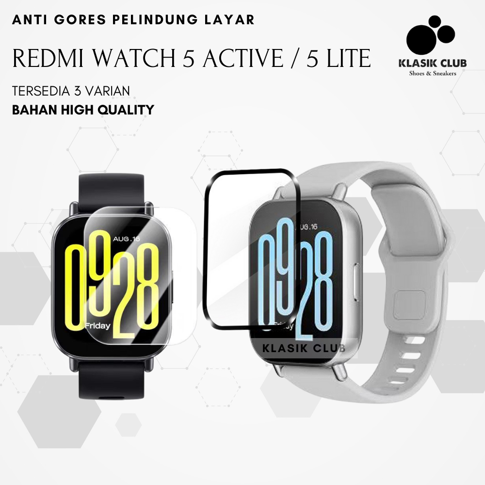 Anti Gores Redmi Watch 5 Active / Redmi Watch 5 Lite 3D / 2D Screen Protector Tempered Glass Redmi W