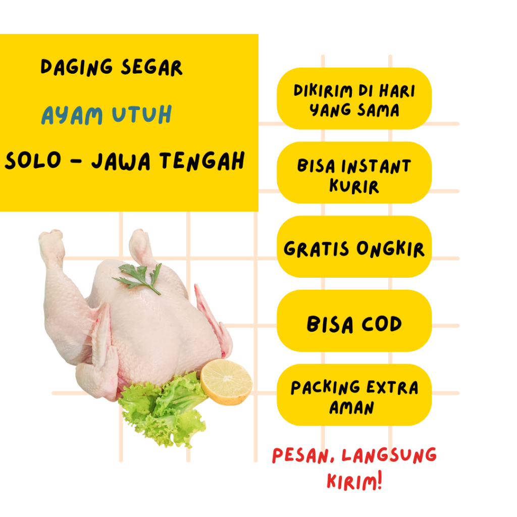 

Dada Ayam Utuh Segar Pengiriman dari Surakarta | Fresh Food