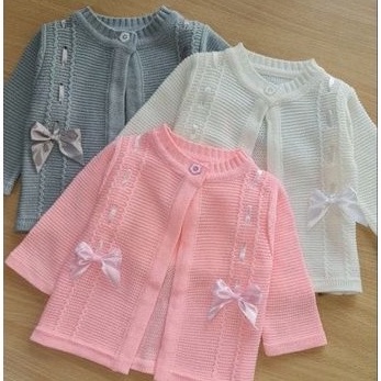 KODE K8R 2293 jaket rajut anak bayi alur pita