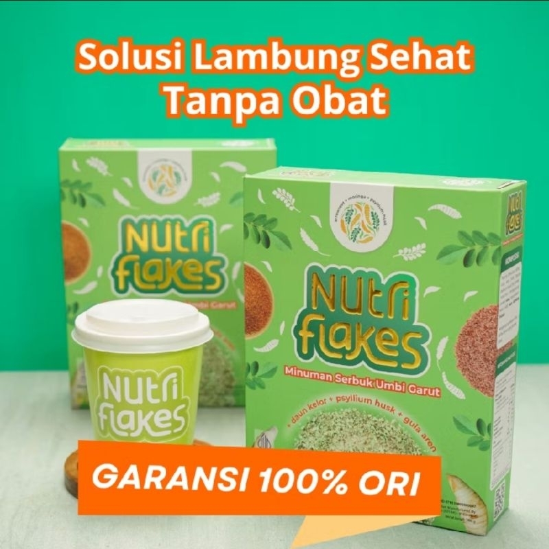 

( 2 BOX ) NUTRIFLAKES SEREAL UMBI GARUT - Sembuhkan Asam Lambung Dan Maag