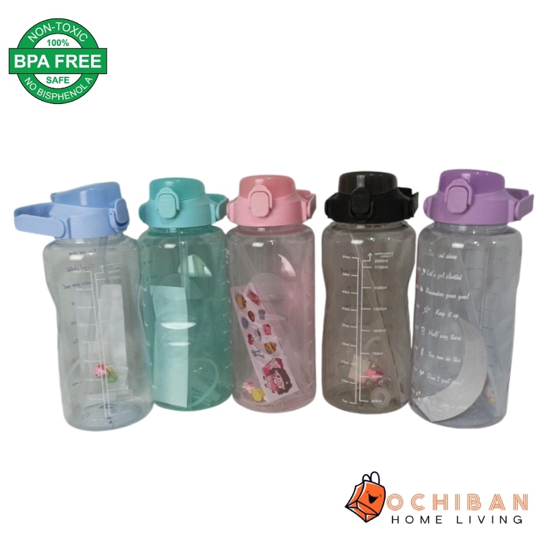 OCHIBAN HU66 BOTOL MINUM DEWASA POLOS 2LITER / BOTOL MINUM VIRAL / BOTOL MINUM SEKOLAH / BOTOL MINUM