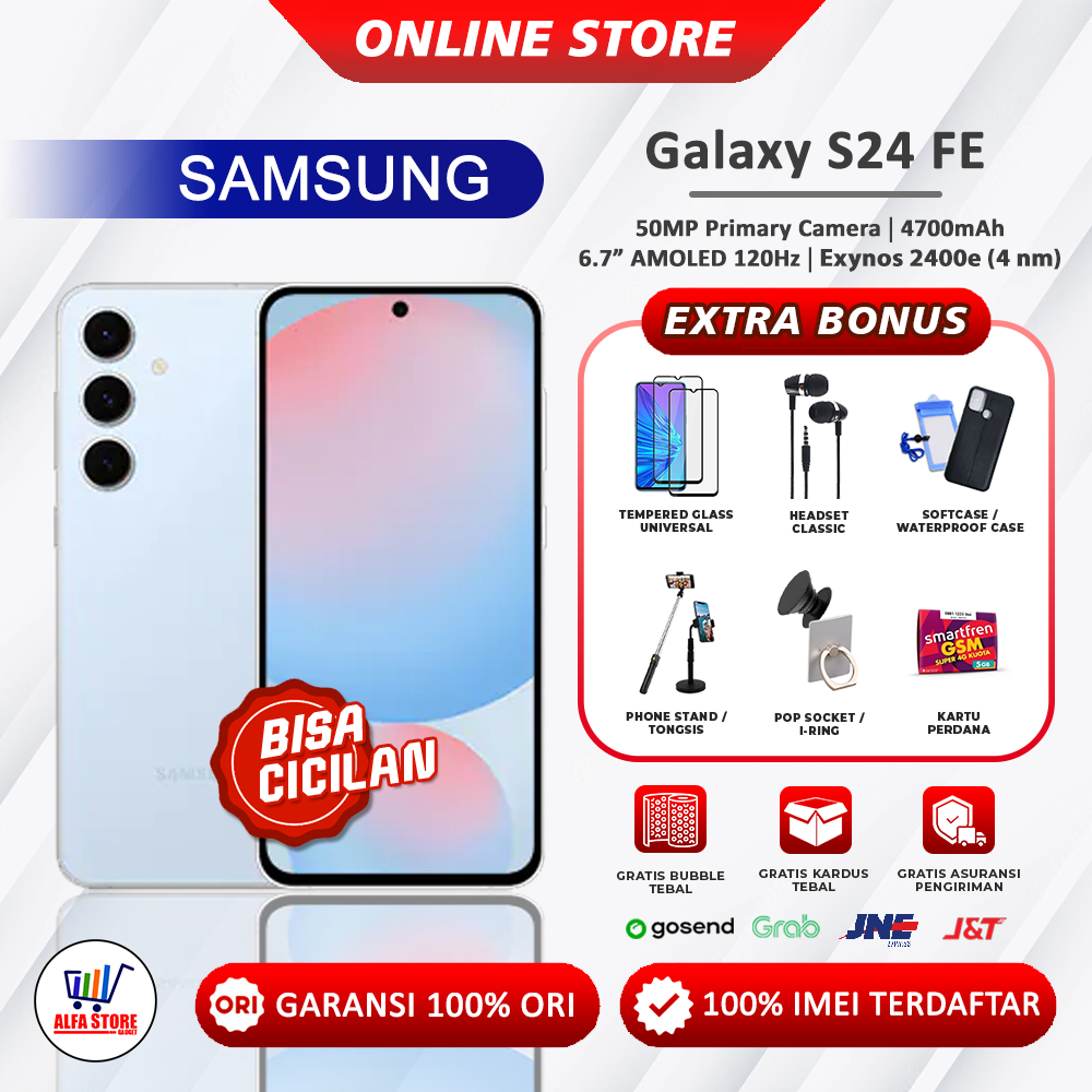 Samsung Galaxy S24 FE 5G ram 8/128 GB - 8/256 -s24fe 8/512gb s24fe S24FE Garansi Resmi