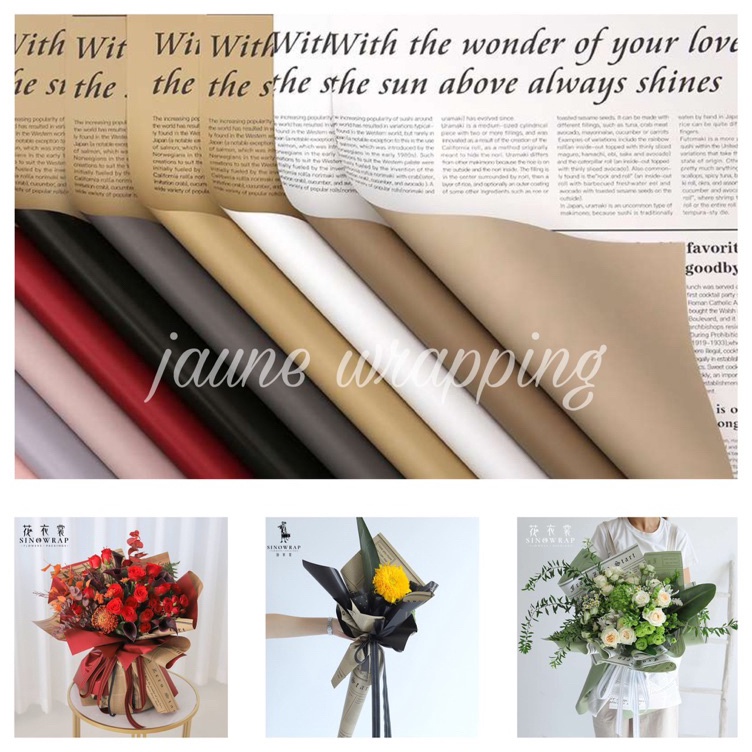

Paling Unik 1PAK2LEMBAR JGA Kertas Buket Bunga Koran Bi Color Flower Wrapping Paper Cellophane