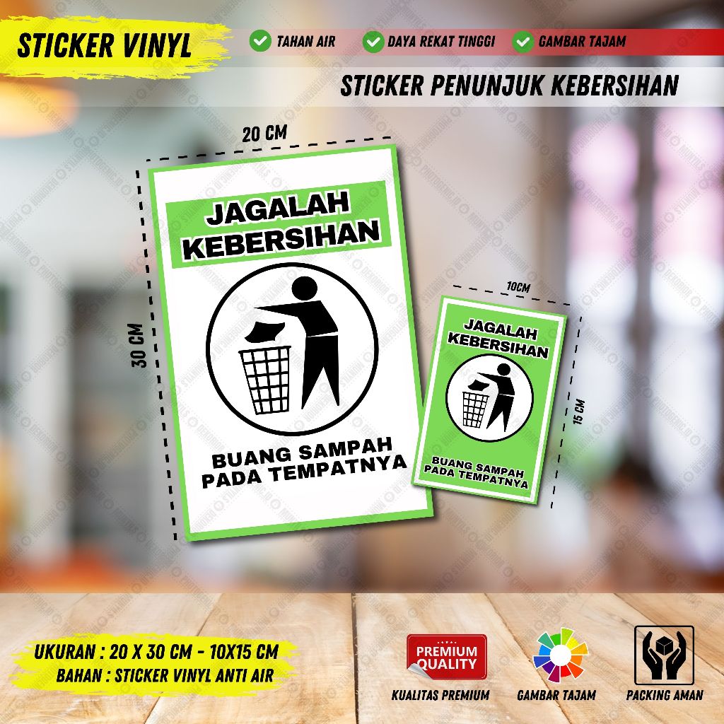 

Stiker Jagalah Kebersihan WATERPROF anti Air