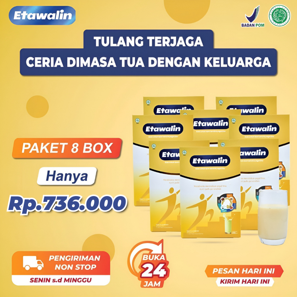 

Susu Etawalin untuk Nyeri Sendi dan Asam Urat Paket 8 Box