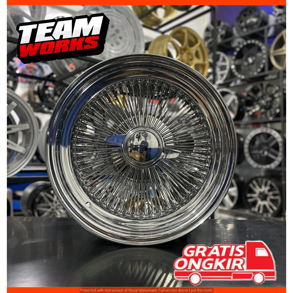 VELG RACING JARI JARI RING 15 HSR WIRE WHEEL MOBIL MERCY VOLVO BMW PELEK RETRO RING 15 CLASSIC