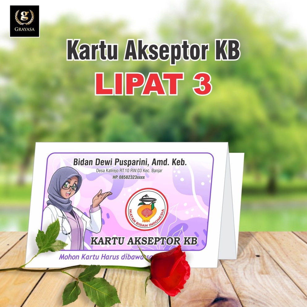 

KODE O56H Kartu Akseptor KB Lipat 3 Kartu KB Lipat 3 isi 1 lbr