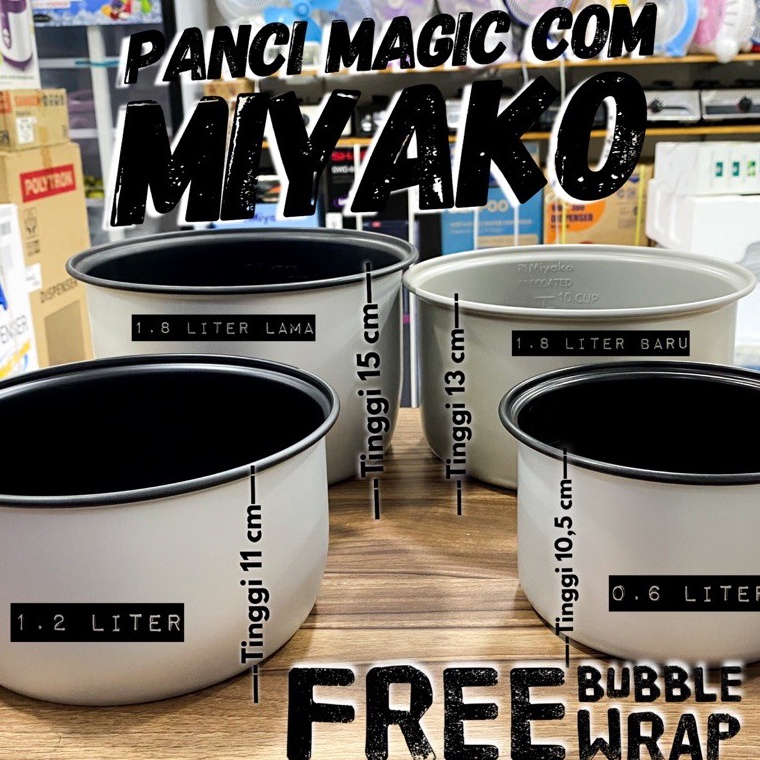 Panci Magic Com Miyako 6 1 12 dan 18 2 Liter GINAL ADA MIYAKO Teplon rice cooker untuk SHARP COSMOS 