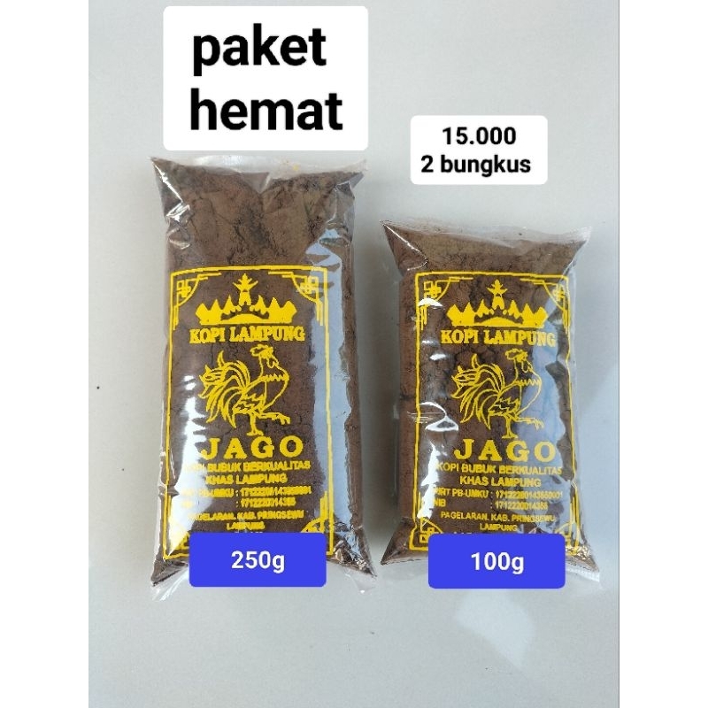 

(PAKET HEMAT)kopi asli Lampung cap jago kopi bubuk berkualitas khas Lampung