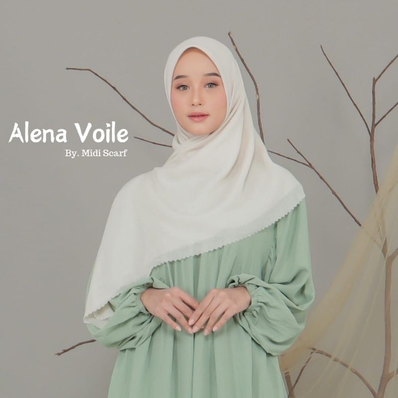 new Hijab kerudung segi empat premium Alena Voile 120cmx120cm disty collection member354