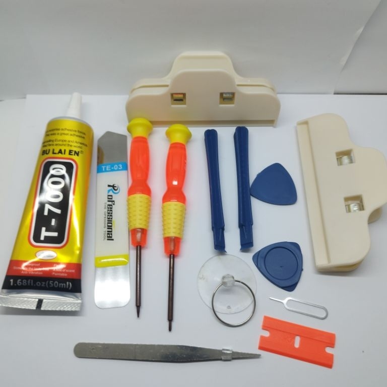 Kejutan Baru SATU PAKET OBENG 1 IN 1 SET HP  B7 5 ML BENING  PENJEPIT LCD 2 PCS  Congkelan LCD BUAT 