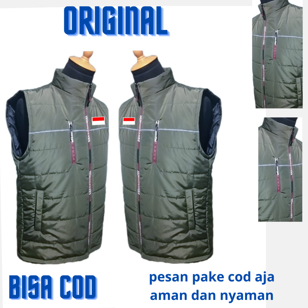 Rompi Pria Terbaru/Rompi Motor Pria murah/Rompi Pria Bisa COD