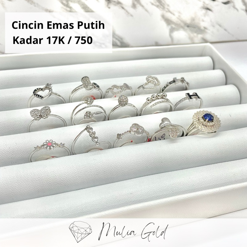 Cincin Emas Putih Kadar 17K / 750 - Toko mas mulia bekasi