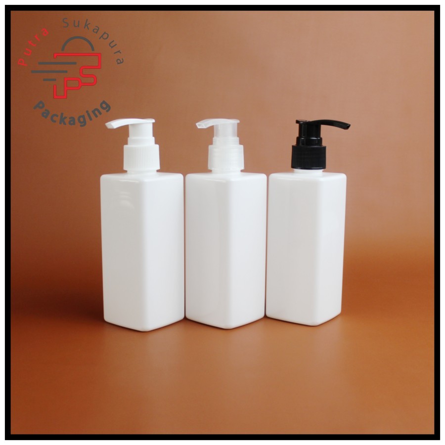 botol pump 250ml kotak putih/botol lotion pump 250ml/pump neck 24