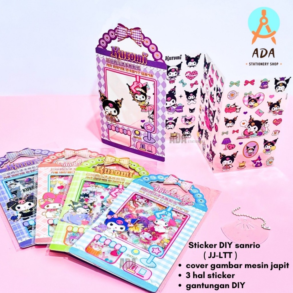 

( 1 Pc) sticker DIY SNRIO / JJ-LTT/ stiker kurO /stiker lucu/MELO