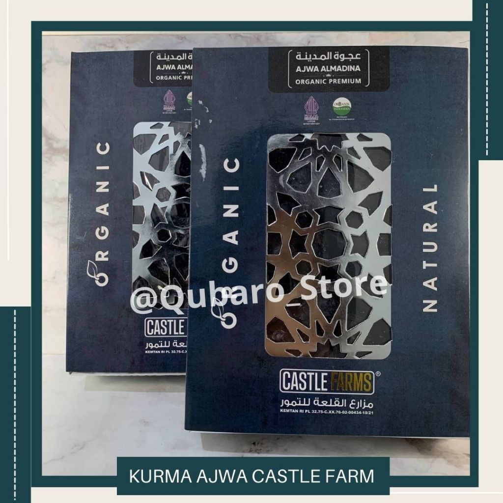 

KURMA AJWA PREMIUM ORGANIC CASTLE FARM JUMBO 500gr/1kg