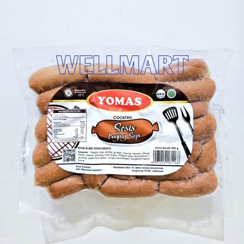 

Yomas Sosis Cocktail 500gr Sosis Daging Sapi Halal Beef Cocktail Sausage