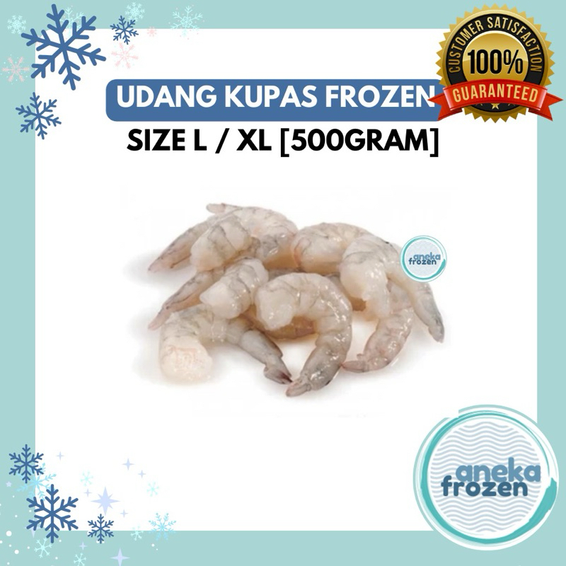 

[500gr] udang kupas segar size L / size XL 500gram aneka frozen malang