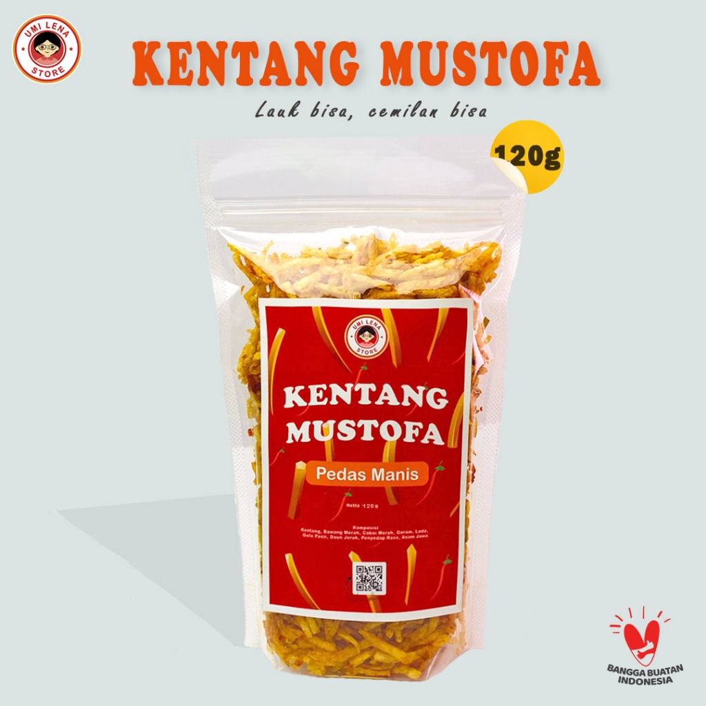 

Kentang Mustofa 120 Gram / Kering Kentang / Mustofa Pedas Manis / Mustofa Umi Lena