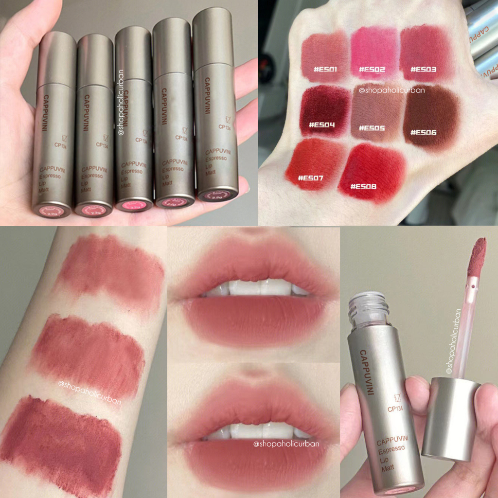 CAPPUVINI ESPRESSO Lip Matte Lipstick Matte Cappuvini Lip Matt Korean Lip Gloss Matte Lip Glaze Kore