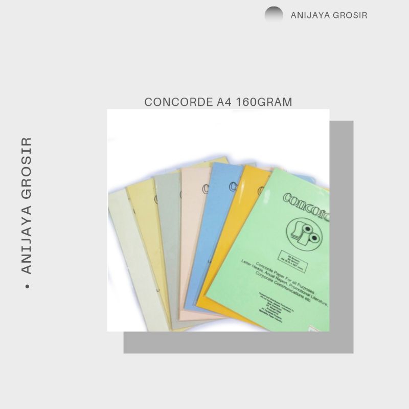 

KERTAS CONCORDE A4 160 GRAM WARNA RANDOM 1PACK Kantor Sekolah