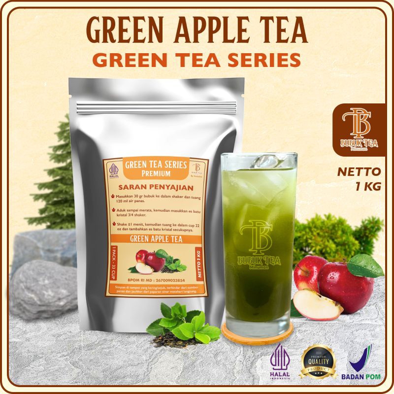 

BUBUK MINUMAN GREEN APPEL TEA 1KG