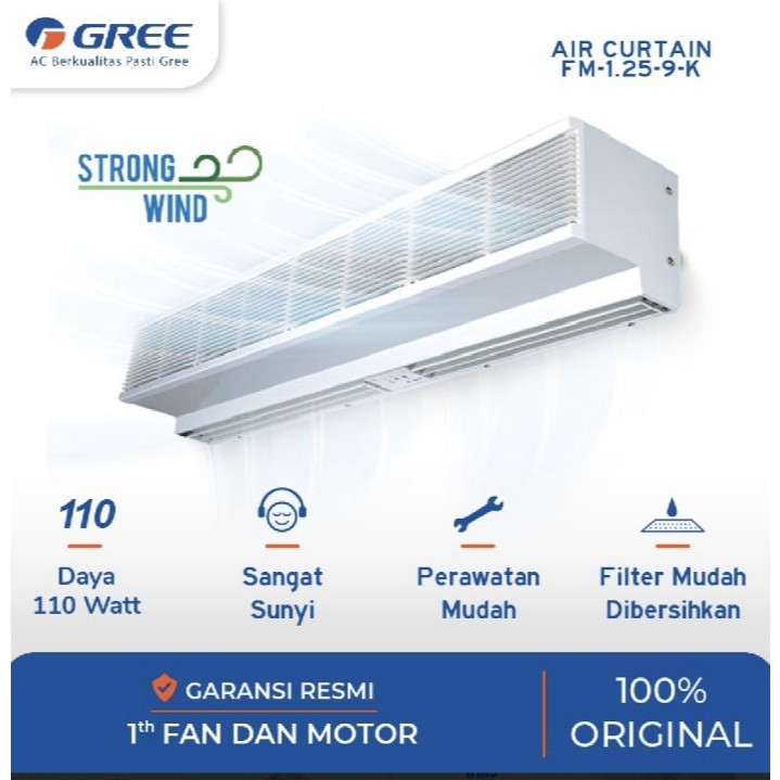 Air Curtain Gree FM-1.25-9-K = 90 CM / AIR CURTAIN GREE FM-1.2512-5 = 120CM