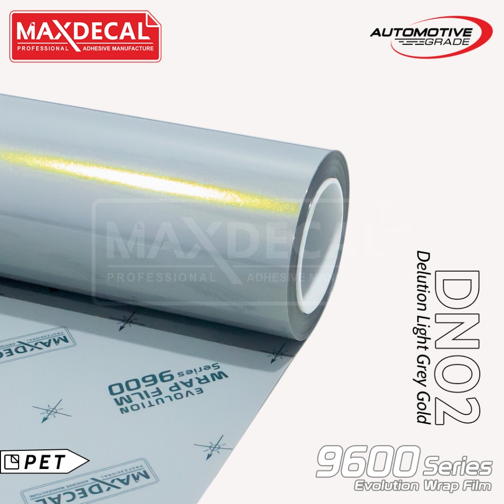 MAXDECAL 9600 DN Delution Light Grey Series Lembayung Bunglon Premium Car Wrap Film Evolution PET Li