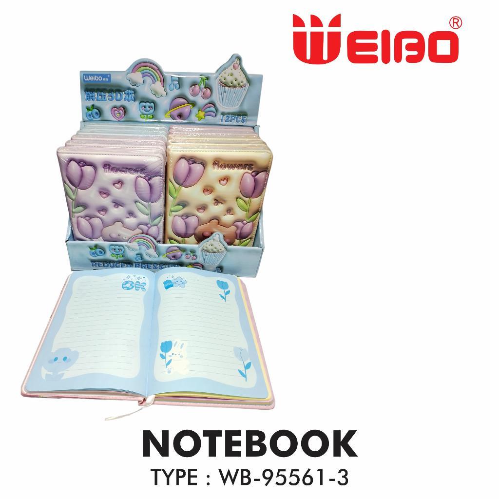 

BUKU CATATAN SEKOLAH LUCU 96 LEMBAR FYM WEIBO NOTEBOOK TYPE WB-95561-3 UK. 130 X 183MM