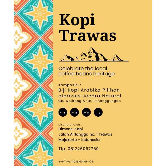 Kopi Arabika Trawas, Roastbean Arabika Trawas, kopi asli trawas, mojokerto jawatimur.berat bersih 10