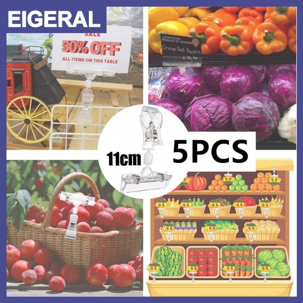 

5PCS Jepitan Promo Penjepit Label Papan Tag Hanger Transparan 11cm Papan Obral Transparan Jepit Harga Obral Jepitan