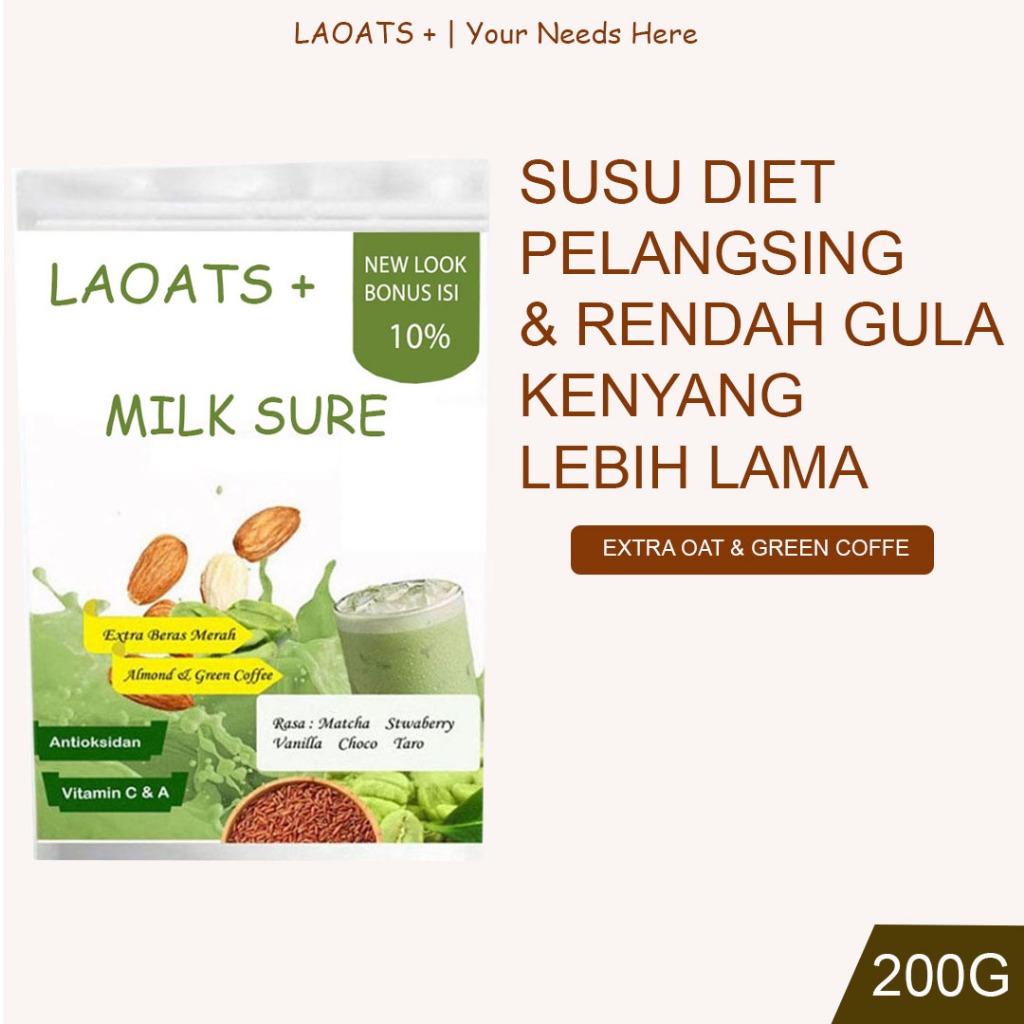 

Susu Diet Pengganti Makan Susu Diet Slim Susu Penurun Berat Badan Susu Pengganti Makan Pelangsing Laoats Matcha Slim (200g)