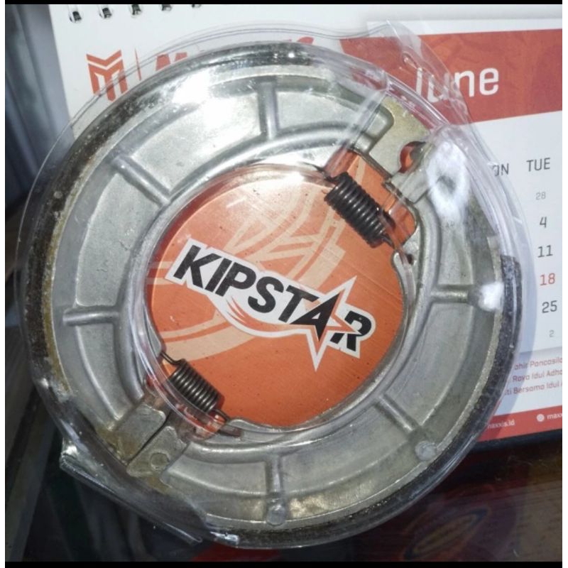 kampas rem belakang tromol thunder spin
