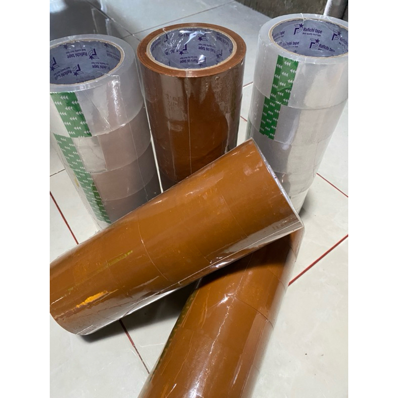 

(Rafichi Tape) Lakban 45 x 80 Yard / 1 DUS ISI 12 SLOP harga dibawah per satu Slop