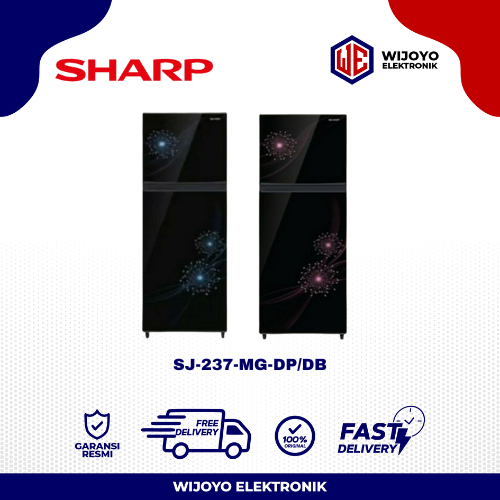 Kulkas 2 pintu Sharp Sjx 237 MG No frost Glossy Door 220 Liter