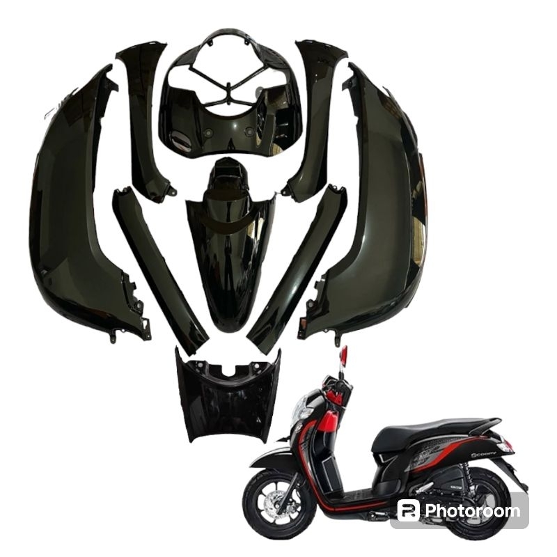 Full body halus Scoopy donat 2017-2020 hitam glossy