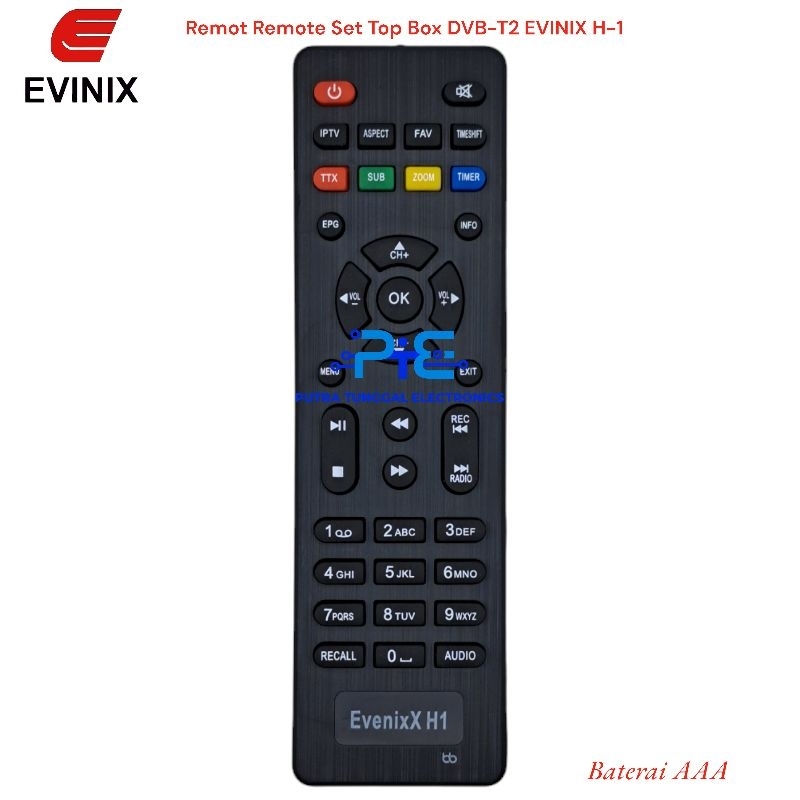 Remot Remote Set Top Box DVB-T2 EVINIX H-1
