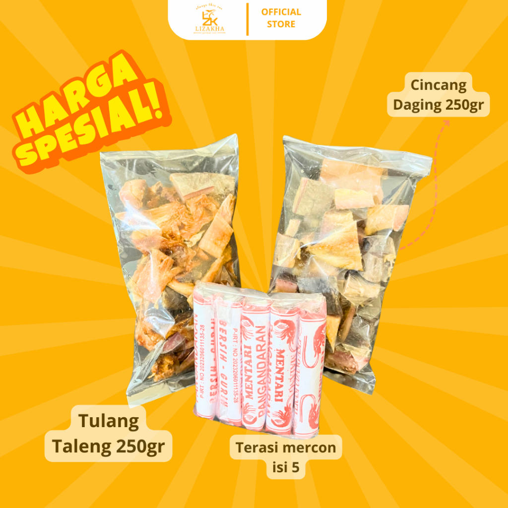 

[COD] Cincang ikan asin jambal + Tulang taleng + Terasi 5 ( jambal roti by Lizakha ) Ikan Asin