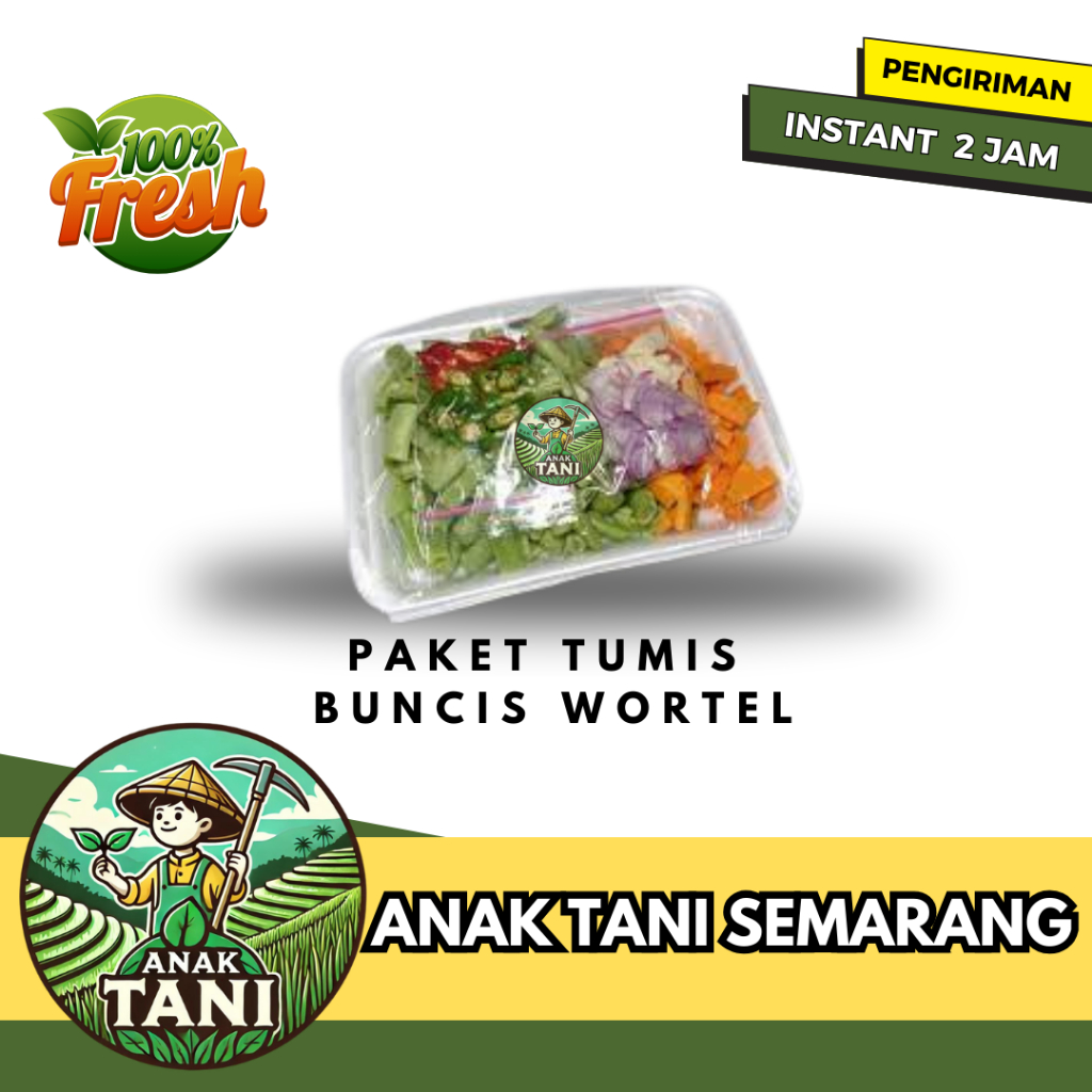 

[ANAK TANI] PAKET TUMIS BUNCIS WORTEL SEGAR SIAP KIRIM INSTANT AREA SEMARANG