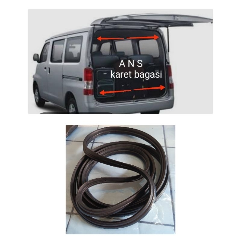 karet bagasi pintu belakang grenmex luxio