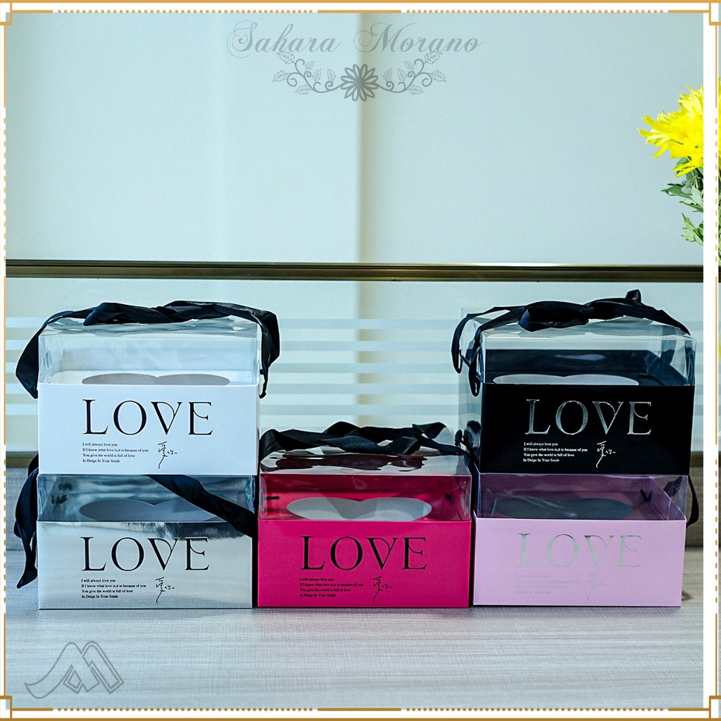 

Flower Box Transparant Box Souvenir Kotak Hadiah Kotak Bunga Mika Box Seserahan