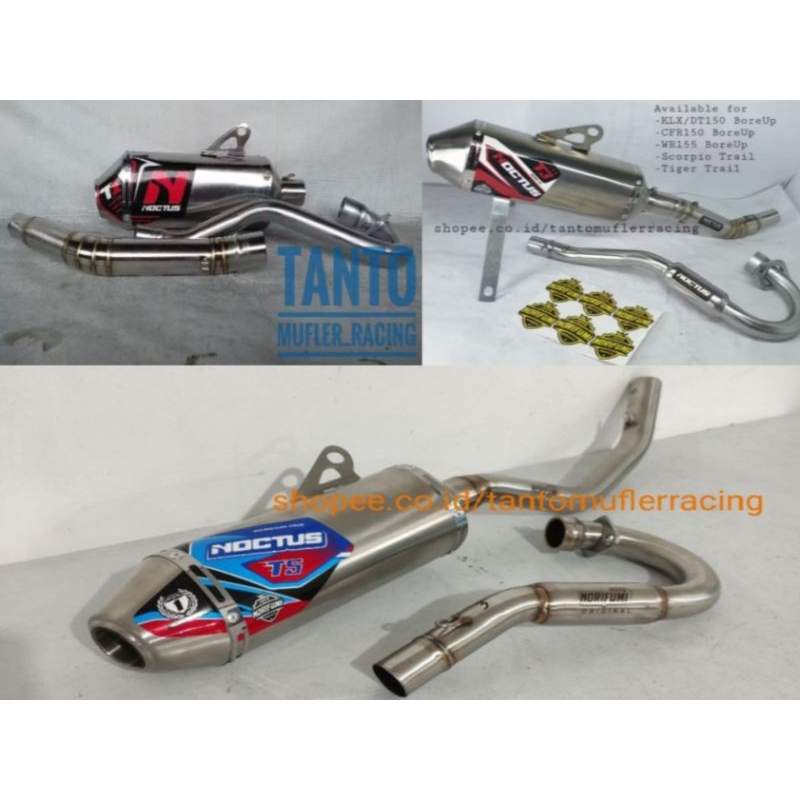 Knalpot norifumi noctusT1 noctus T3 noctus T5 pnp klx dtracker crf150l wr155 tiger klx scorpio trail