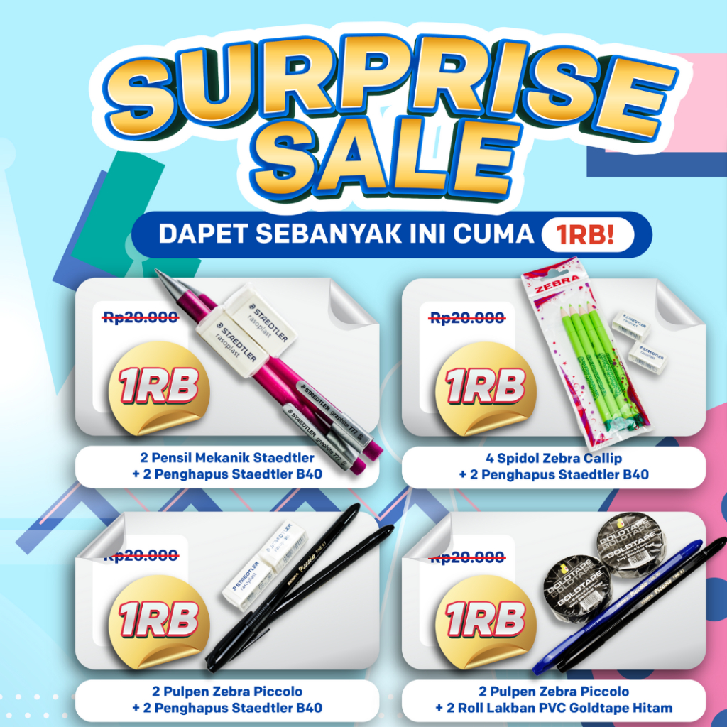 

PROMO STATIONERY BUNDLING SERBA RP100