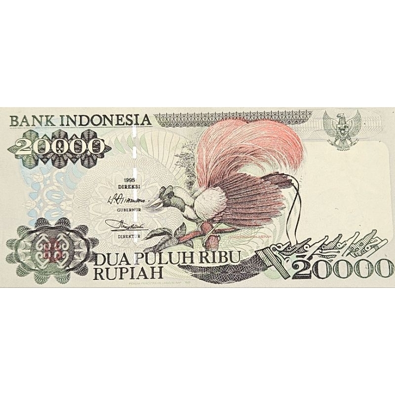 Uang Kuno Indonesia 20.000 /20rb Cendrawasih 1992 Kondisi Renyah Original 100%