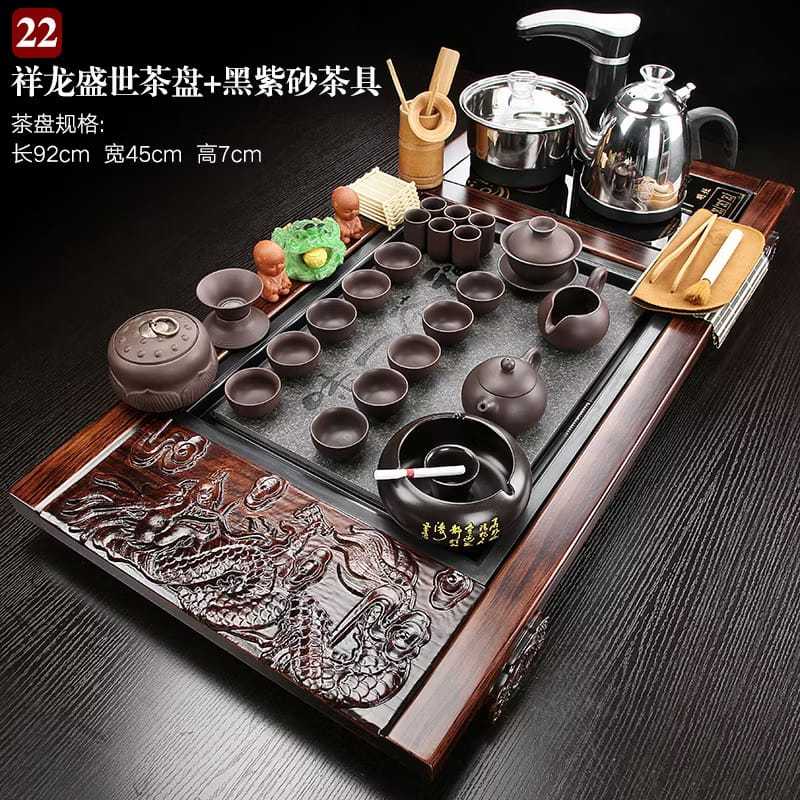 Chinese Tea Pot Set Kungfu Tea Set Tray Teapot Ceremony Komplit