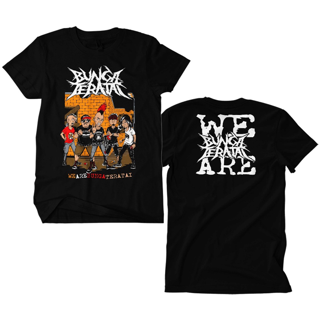 Kaos Band Punk Bunga Teratai - We Are hitam