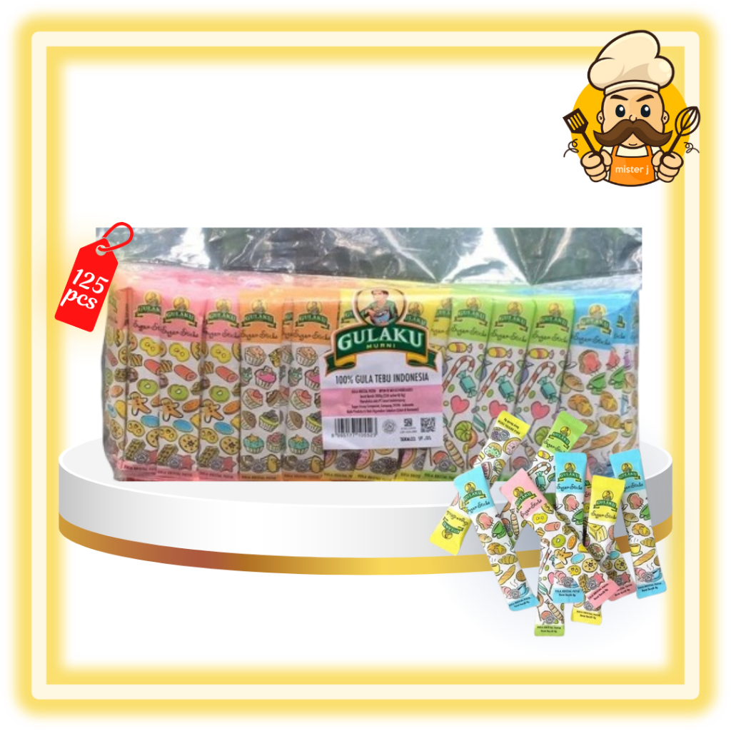 

Gulaku Stik 125 pcs | Gula Pasir Stick 1 pack isi 125 pcs | Gulaku Stik 1kg | Gulaku Stick Original