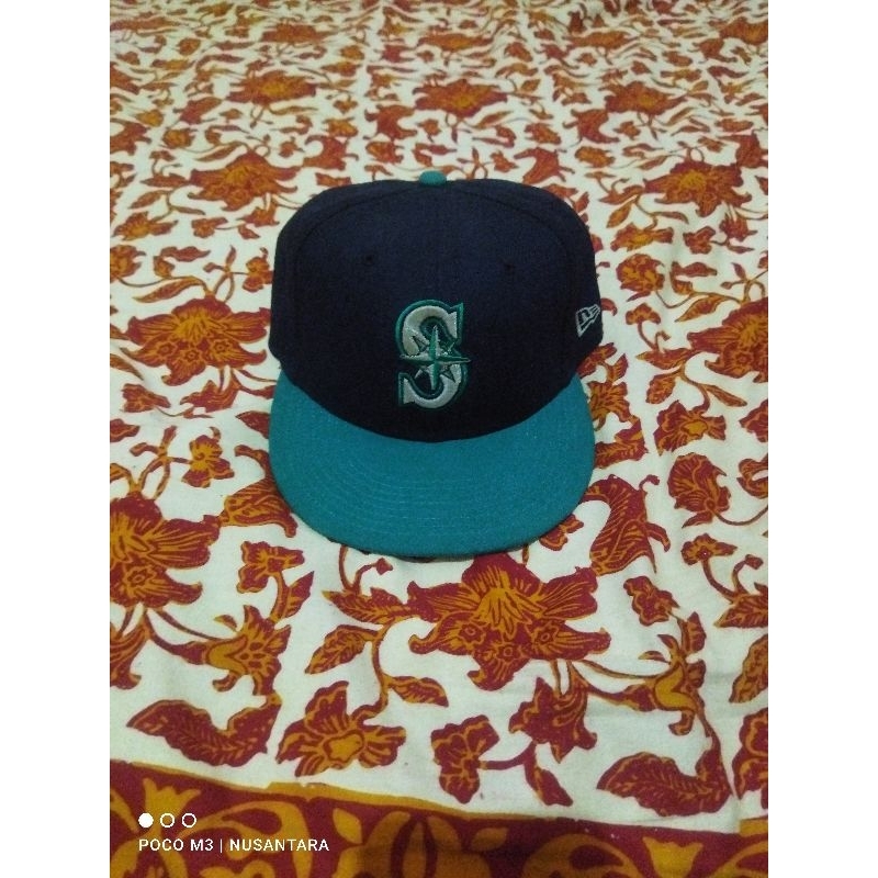 Topi New Era Seattle Mariners Size 7 3/8 ORIGINAL